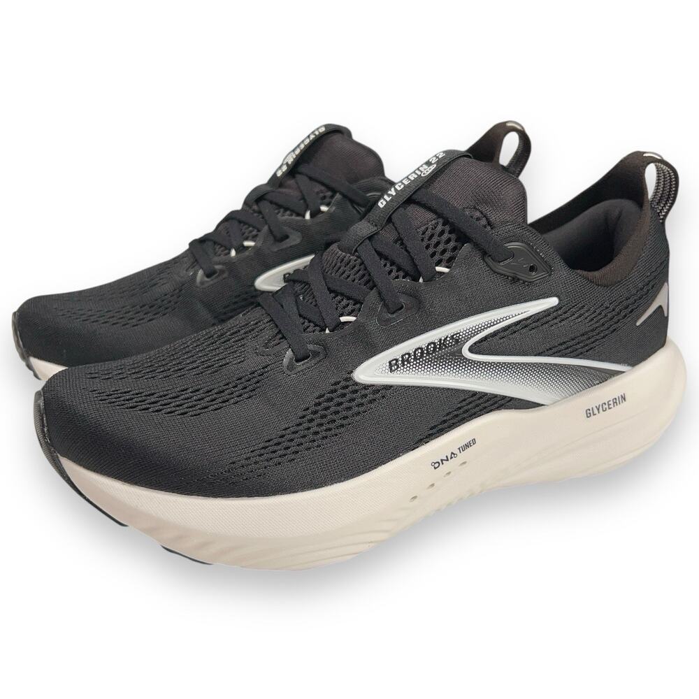Brooks Black and White High Cushion Running Shoes